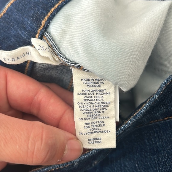 Caslon High Rise Straight Leg Dark Wash Jeans - Picture 10 of 10